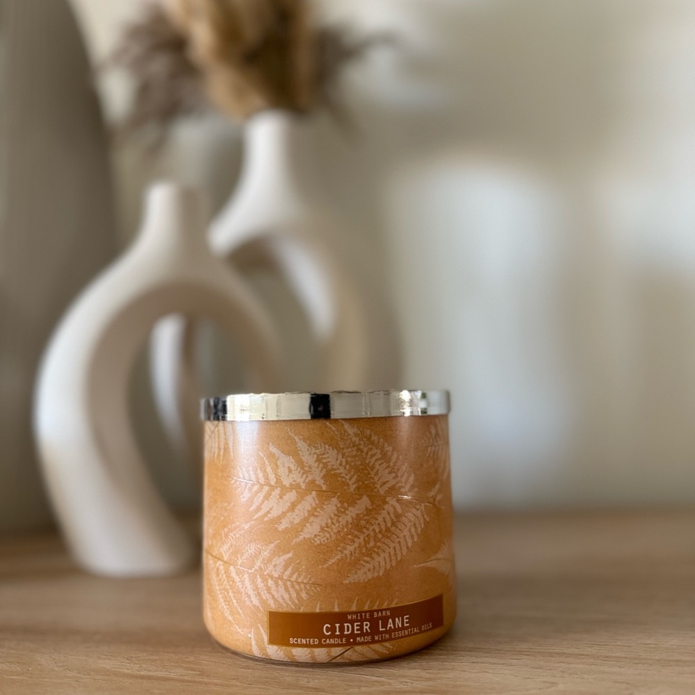 BATH AND BODY WORKS WHITE BARN cider lane 3 wicked candle